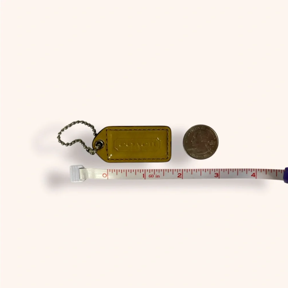 COACH Tan, Camel Brown Silver Hang Tag, Silver Ball Chain - Picture 3 of 3